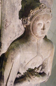 Germany Berlin - Bode Museum Knight and Lady Spanish mid C14